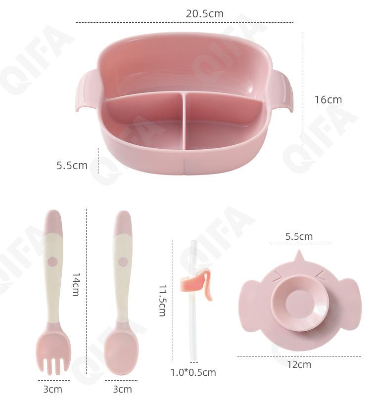 Детский набор для кормления (тарелка,  ложка и вилка) RC573_WXBEY-0503-01