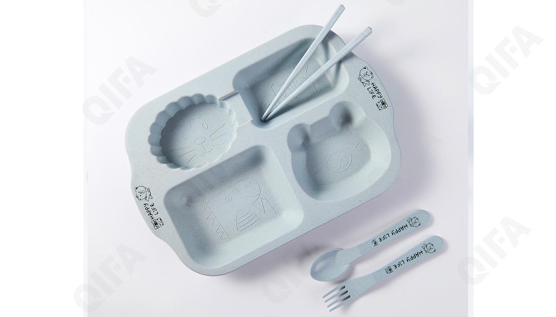 Детский набор для кормления (тарелка,  ложка и вилка) RC573_WJL6144-1