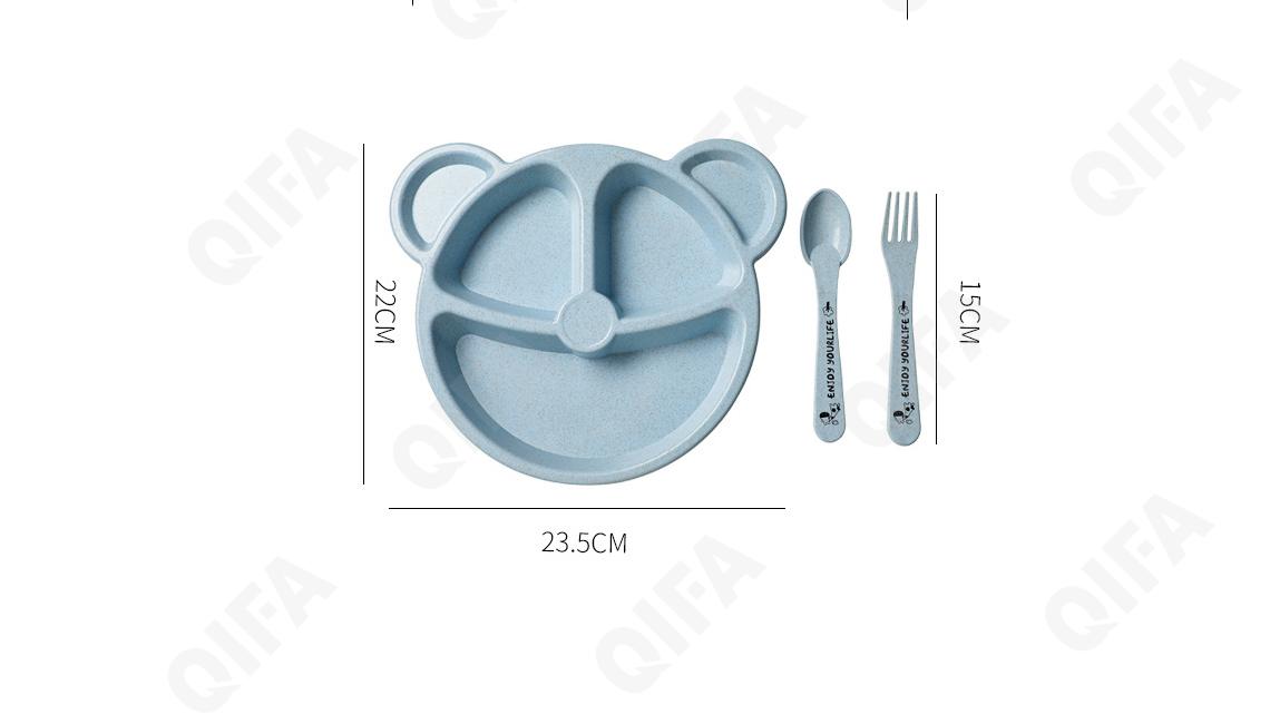 Детский набор для кормления (тарелка,  ложка и вилка) RC573_WFCJCJ-01-1