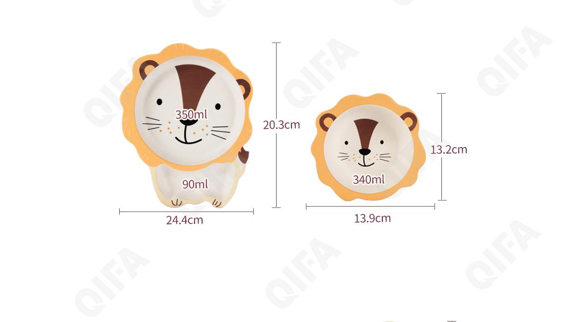 Детский набор для кормления (тарелка, миска, кружка, ложка и вилка) RC573_WXEKT6621-1