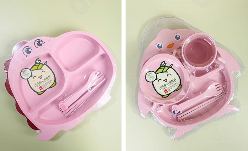 Детский Детский набор для кормления (тарелка, миска, кружка, ложка и вилка) CC2945_XJ8140