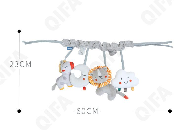 Мягкая детская кроватка в коляску, игрушка на спирали, текстурированный мобильный погремушка, подвесные плюшевые игрушки с животными для новорожденных, обучающее полотенце для автомобильного сиденья, ( Мобили на кроватку) CC3827_A9215AL