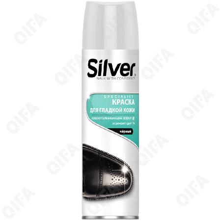 Silver Spray; Краска для гладкой кожи, 250 мл + 20 % БЕСПЛАТНО,Черный