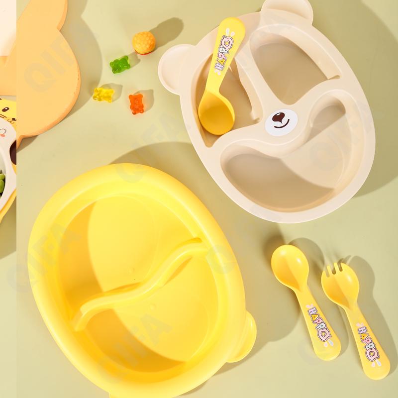 Детский Детский набор для кормления (тарелка,  ложка и вилка)